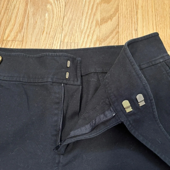 Lauren Ralph Lauren | Black Pants with Gold Tone Trim Side Buckle EUC  Size 10 - Picture 4 of 9